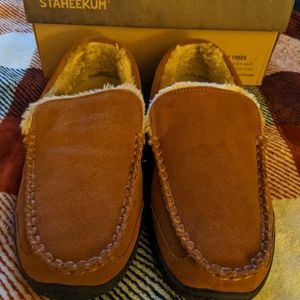 Brand New Never-Worn @Staheekum Men's Glacier-Wheat Slippers